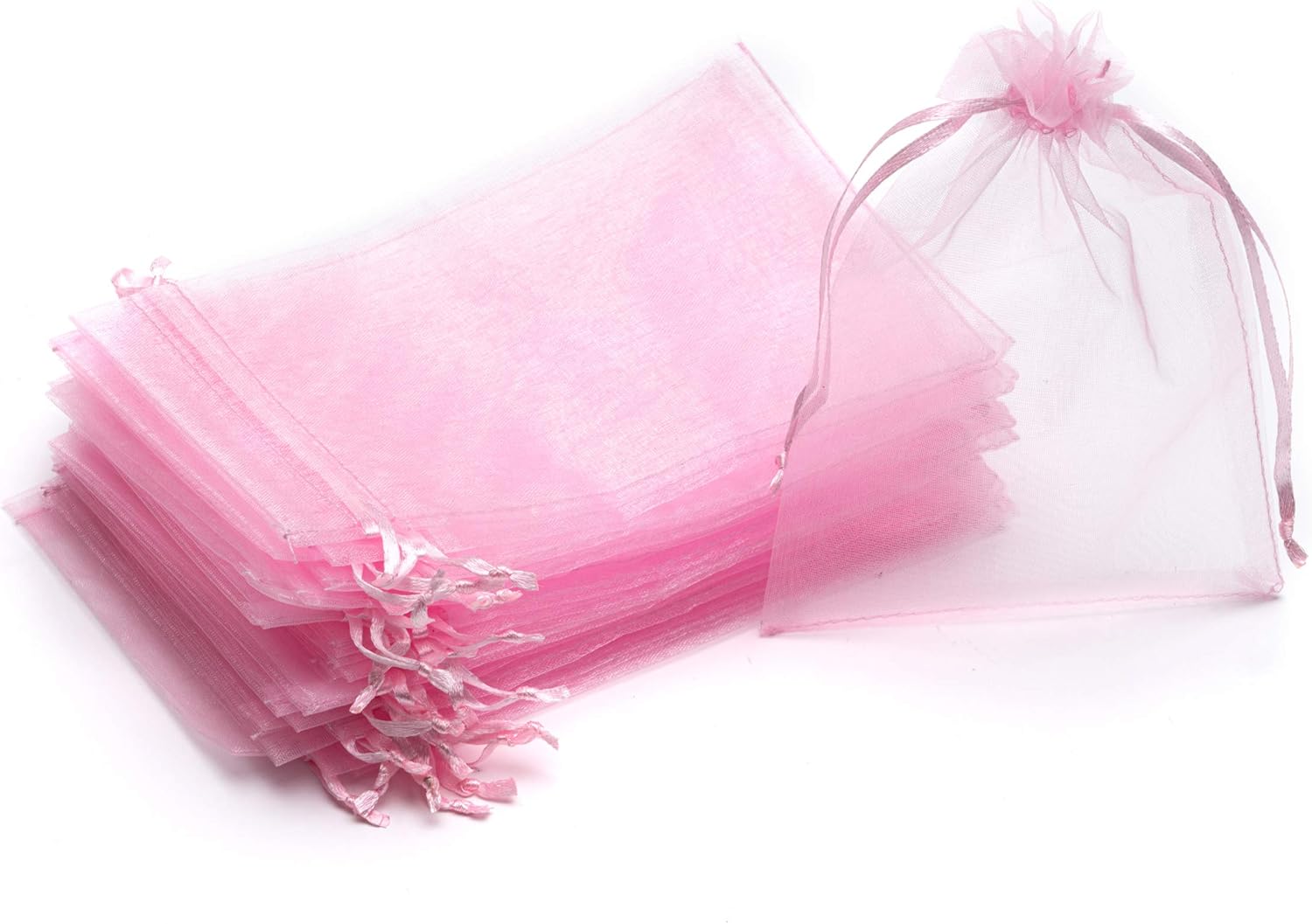 Volanic 100PCS 4x6 Inch Sheer Drawstring Organza Gift Bags