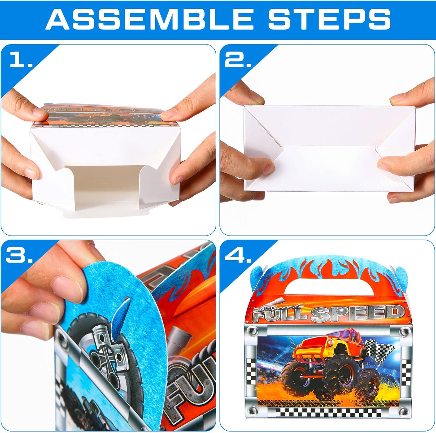 Zonon 24 Piece Race Car Party Favor Boxes