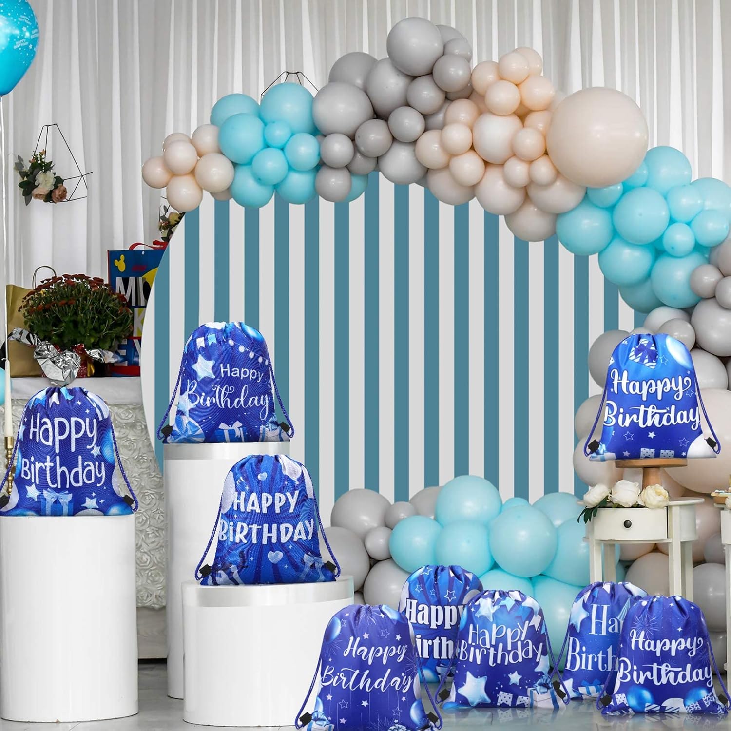 Talltalk 24 Pcs Navy Blue Birthday Gift Bags