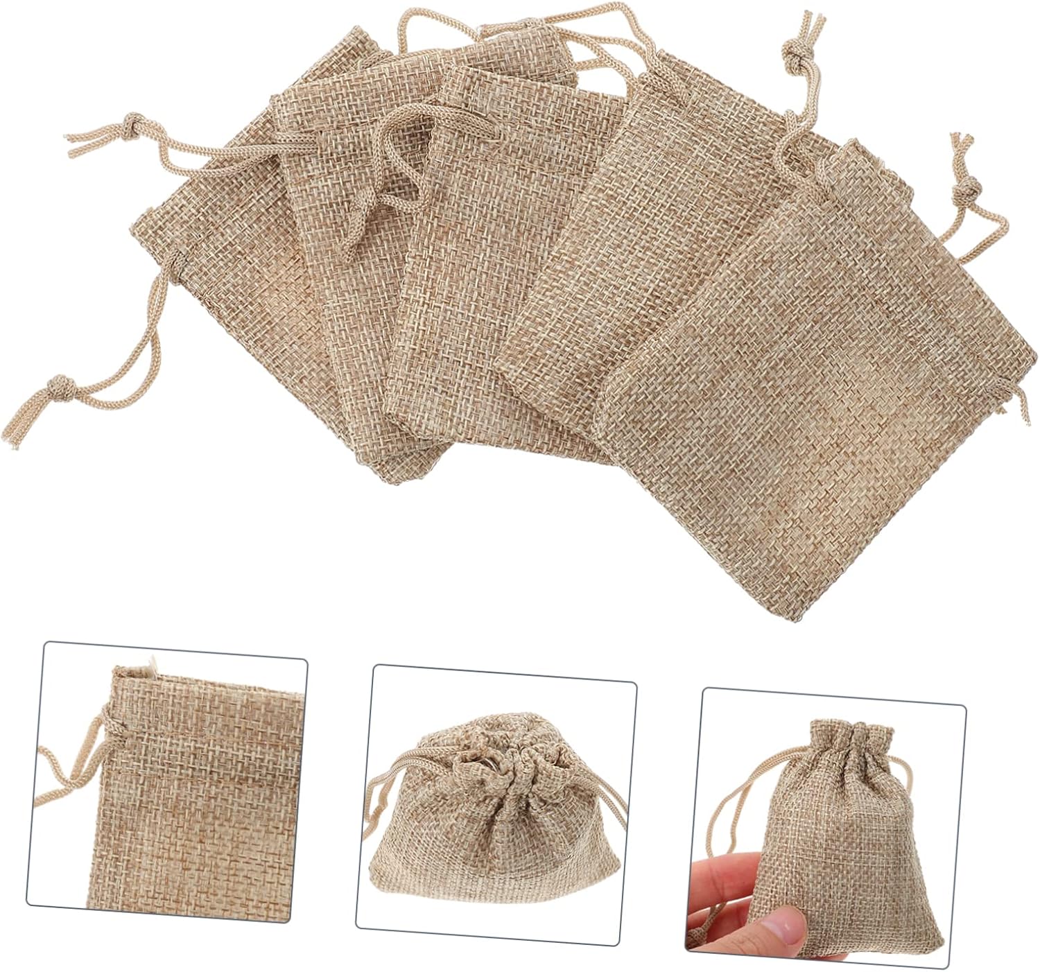 FRCOLOR 50pcs Reusable Drawstring Gift Bags