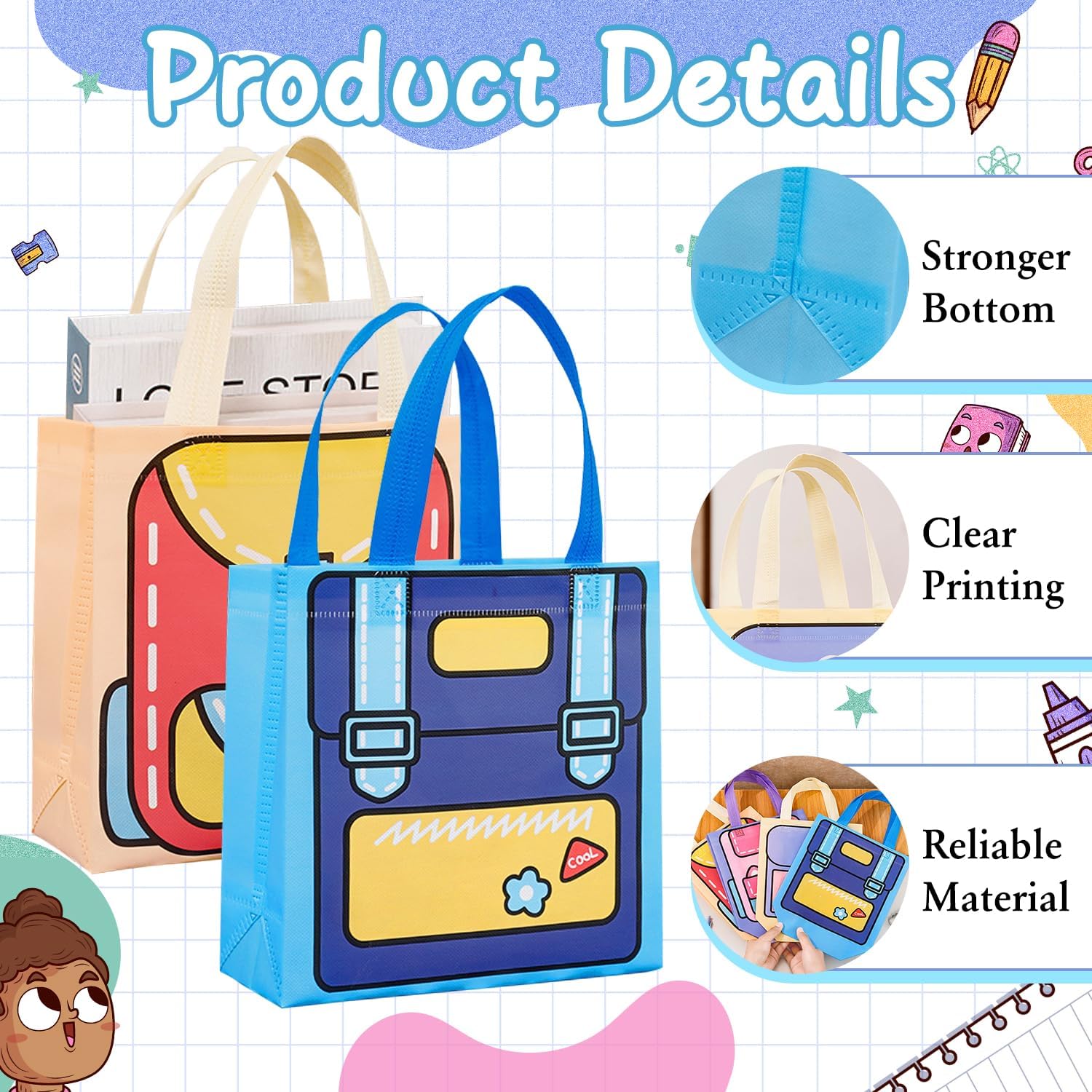 Sitroasho 20 Piece Cartoon Backpack Gift Bags