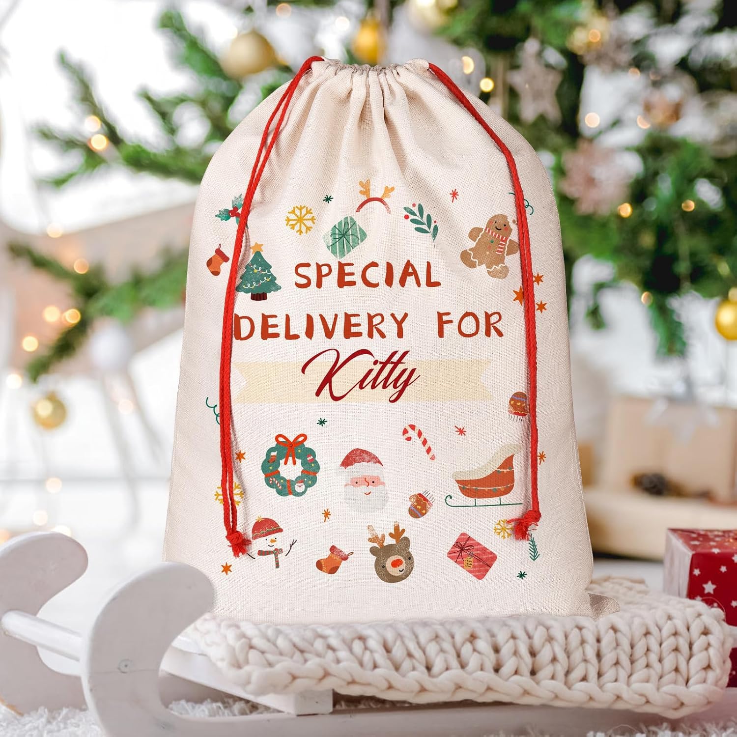 FAMIPAWS Personalized Santa Sacks for Christmas
