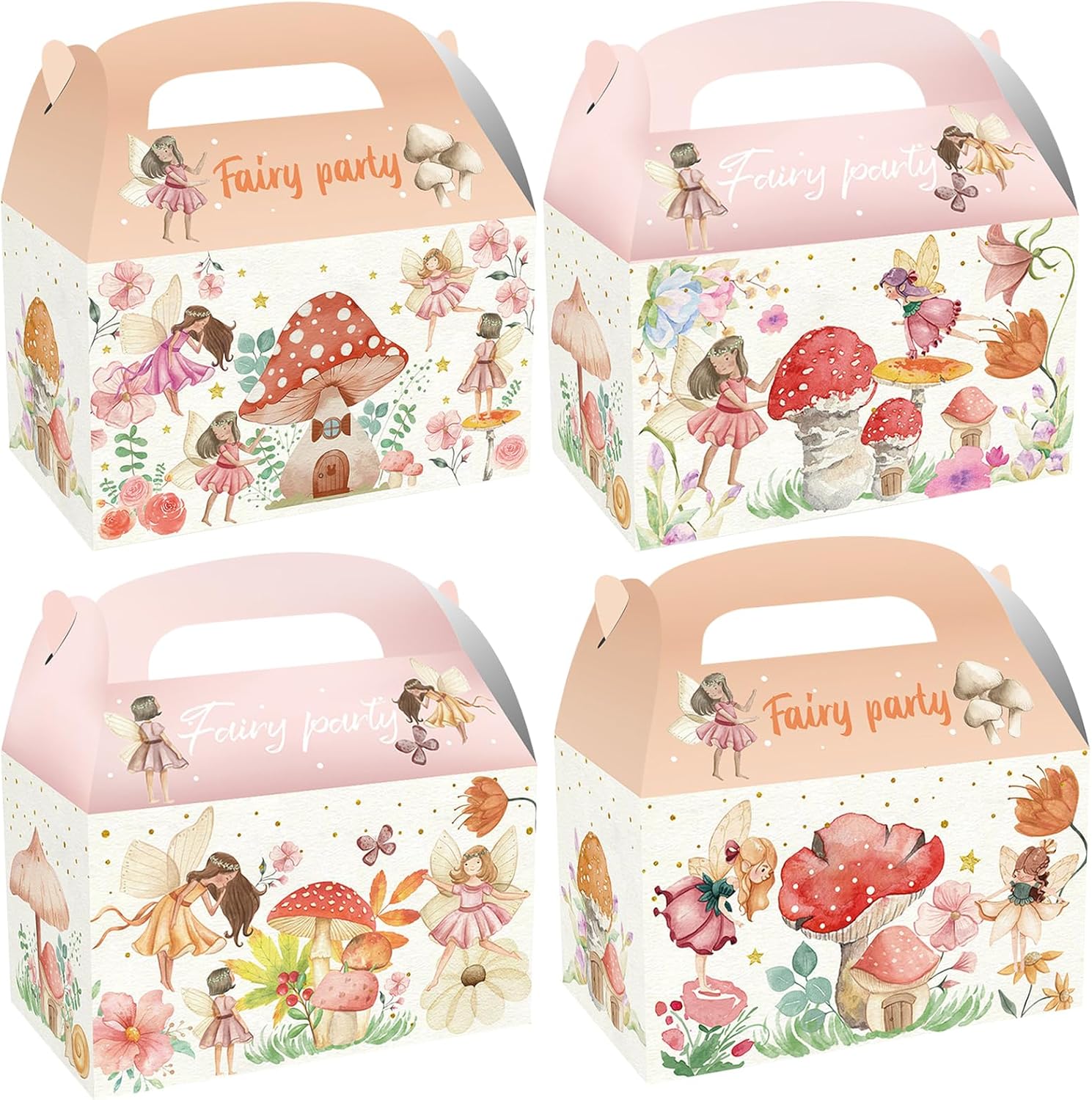 CIEOVO 24 Pack Fairy Birthday Treat Boxes