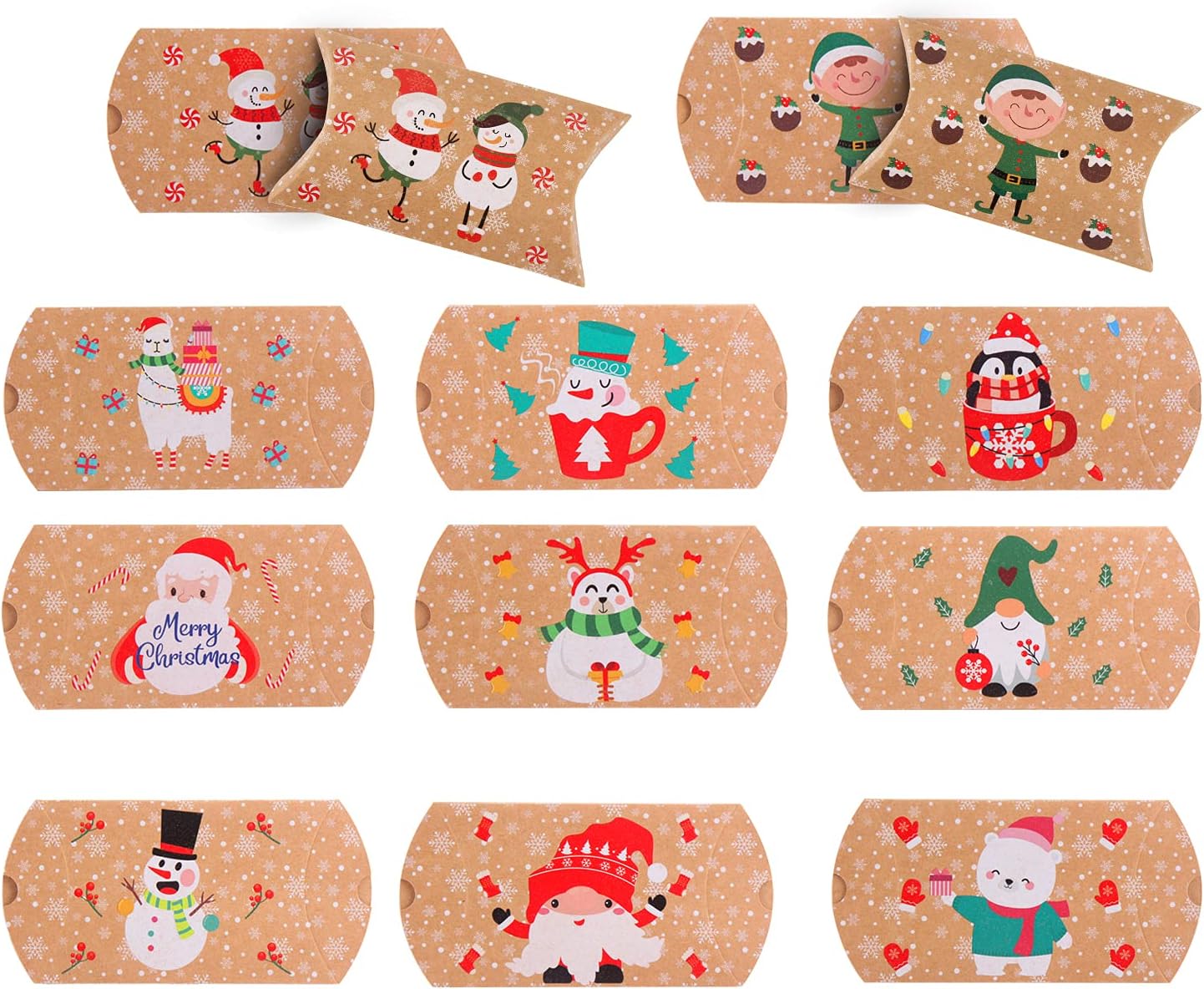 LOKIPA Christmas Gift Pillow Boxes 36 pcs