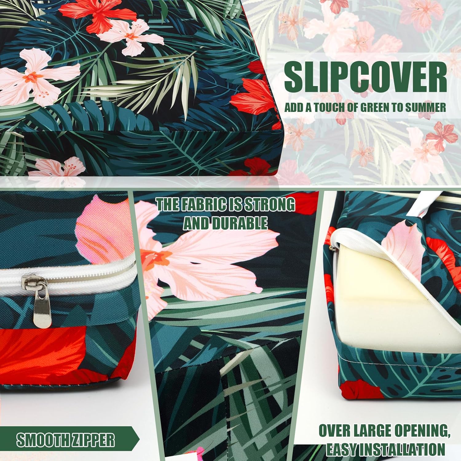 2 Pcs Hawaiian Outdoor Cushion Covers Set