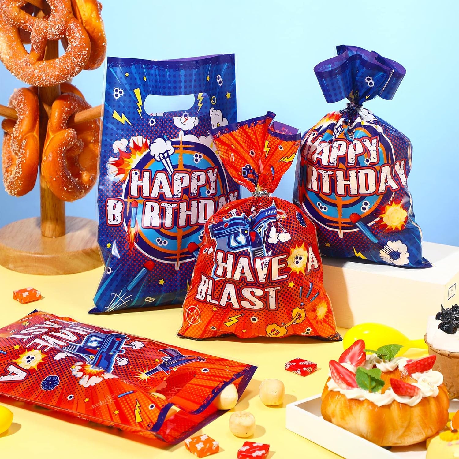 Pajean 100 Pcs Dart Battle Gift Bags for Parties