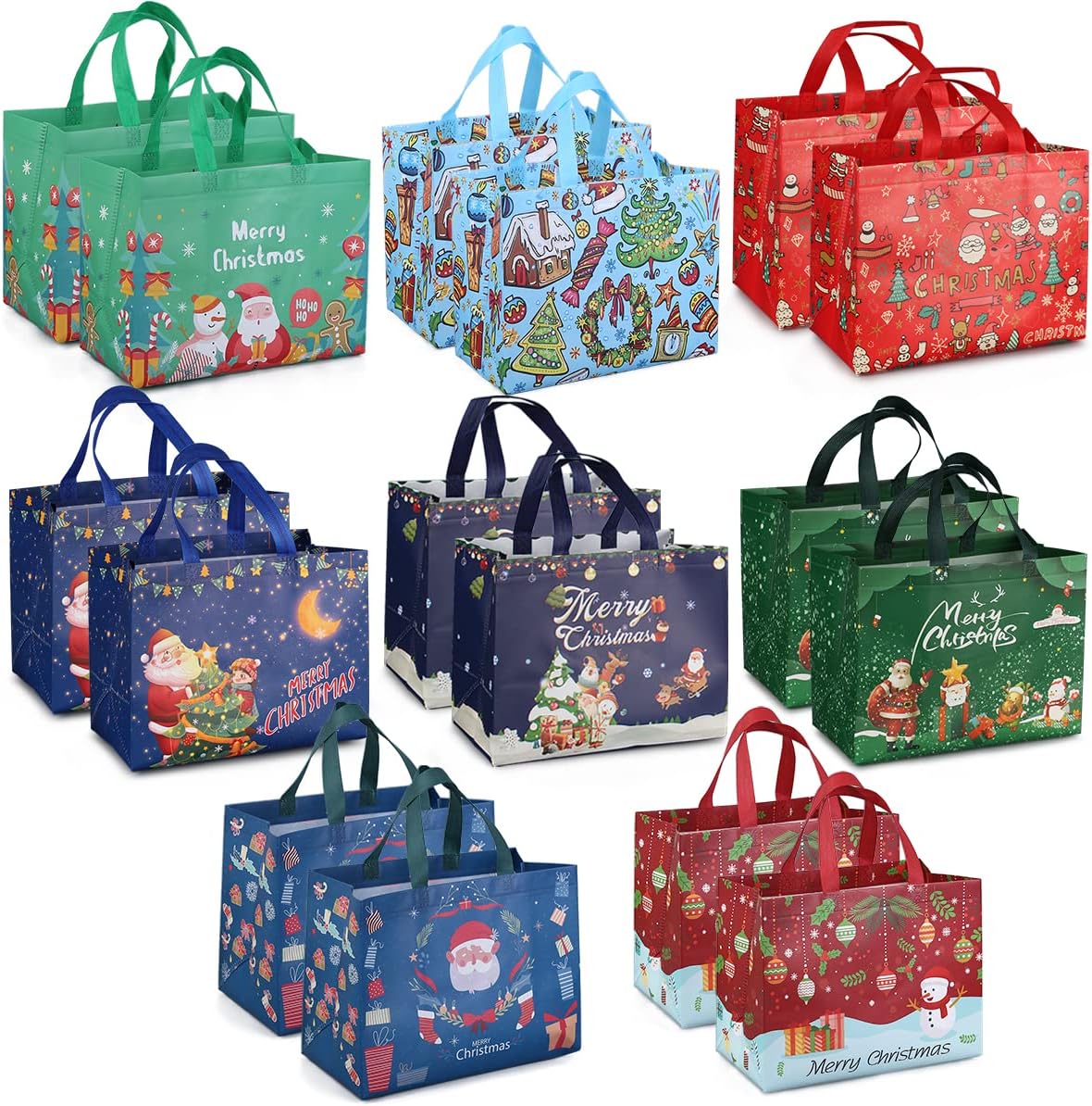 PARSUP Multifunctional Christmas Gift Bags with Handles