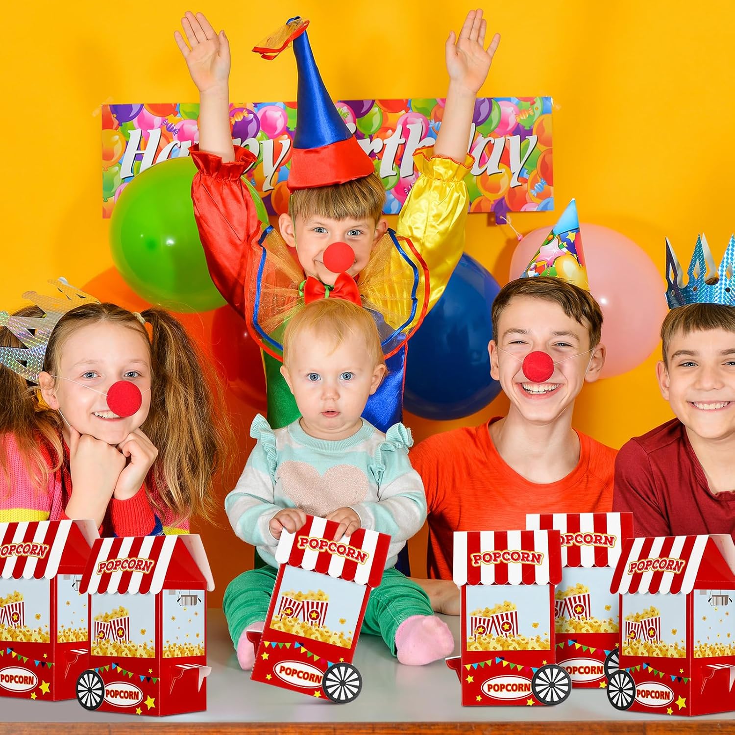 Trandraft 24 Pcs Circus Popcorn Boxes