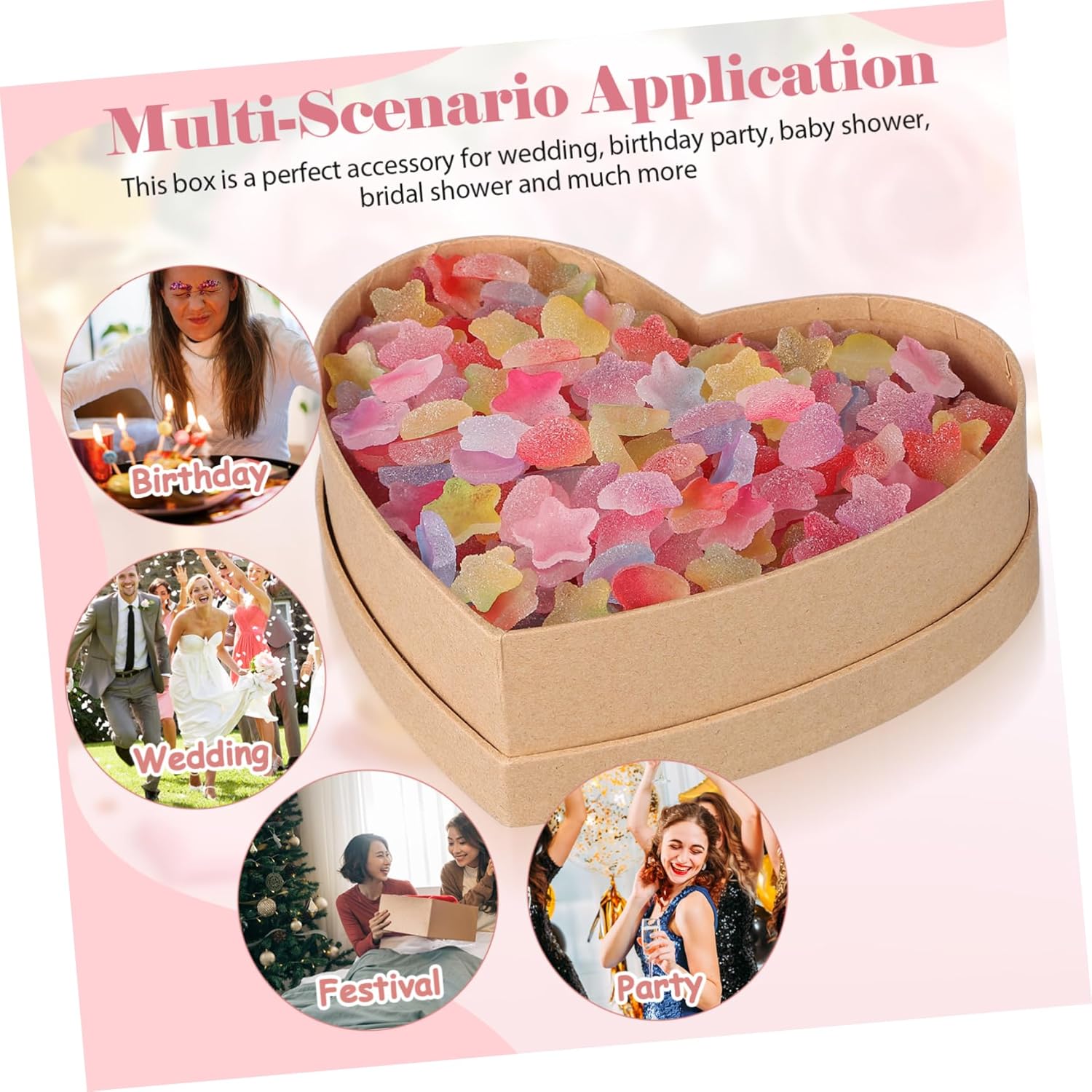 Valiclude Heart Shaped Gift Box For Flowers