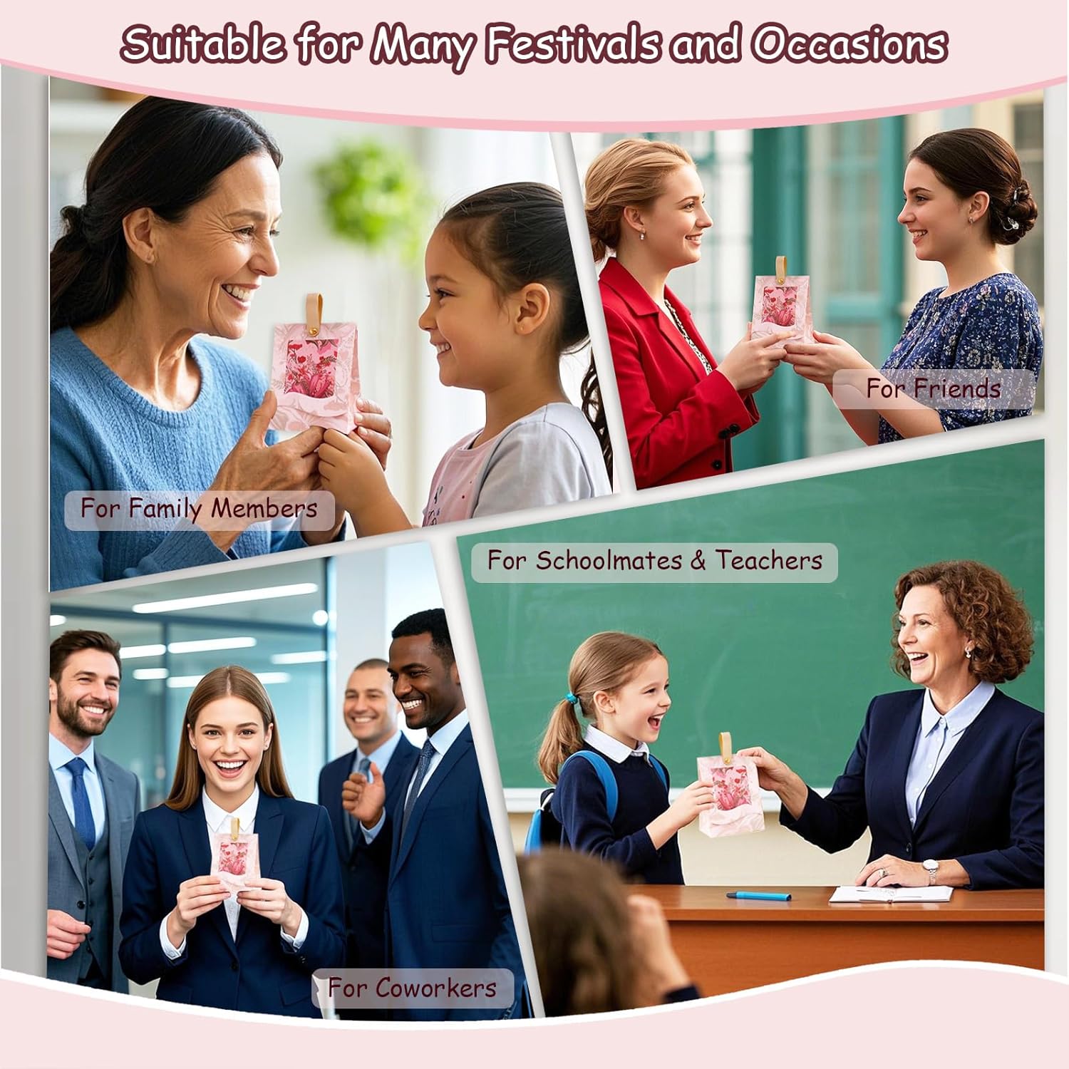 FAYEVIVI 20pcs Pink Gift Boxes with Lids