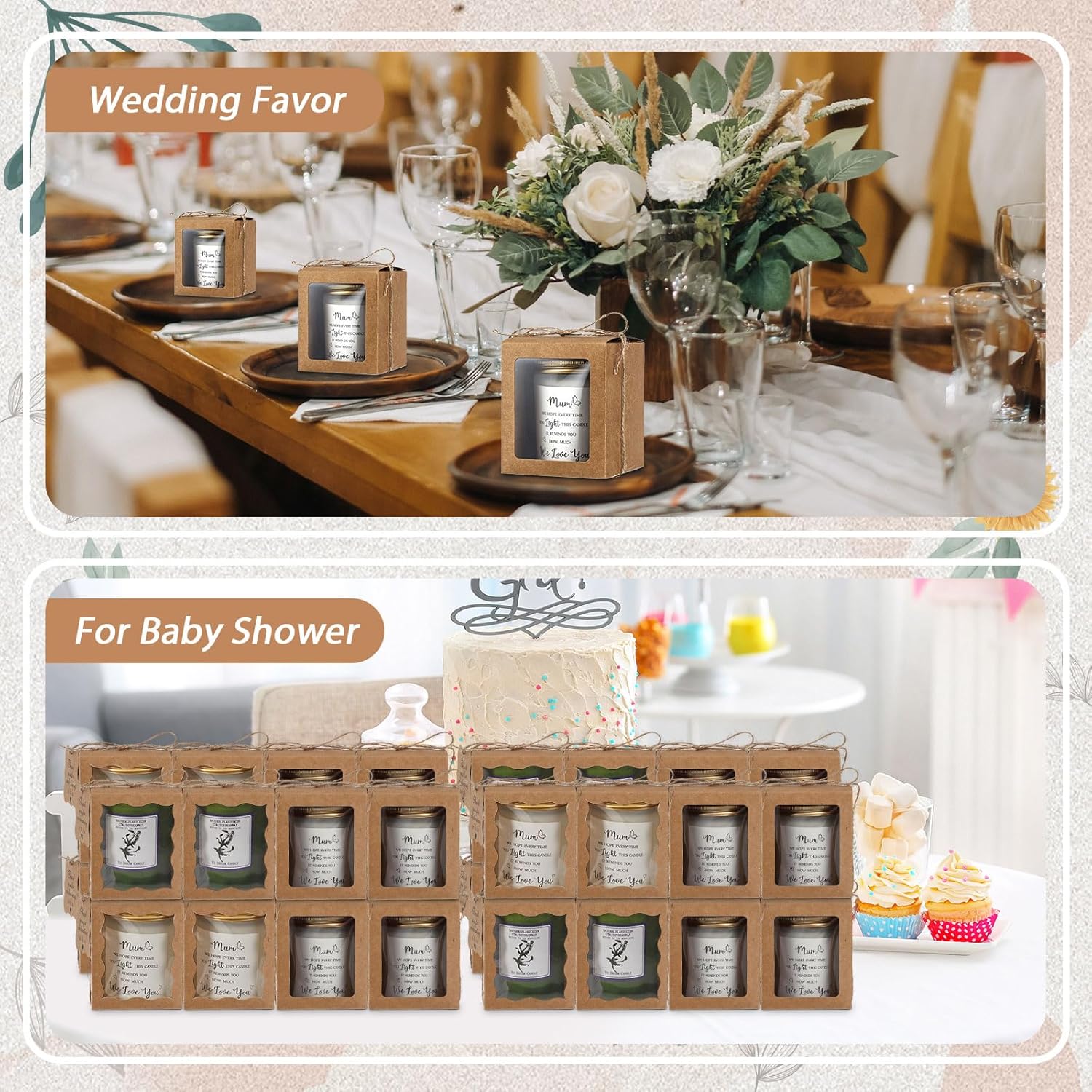ReliThick 100 Candle Gift Boxes for Events