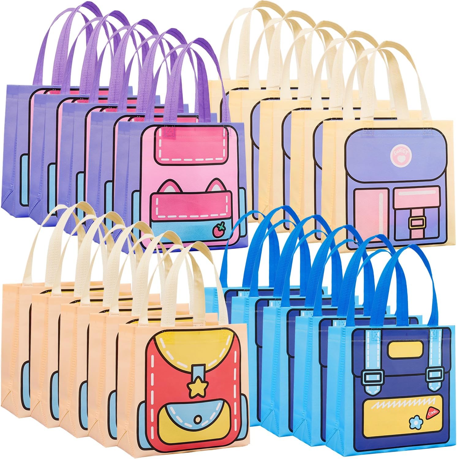 Sitroasho 20 Piece Cartoon Backpack Gift Bags
