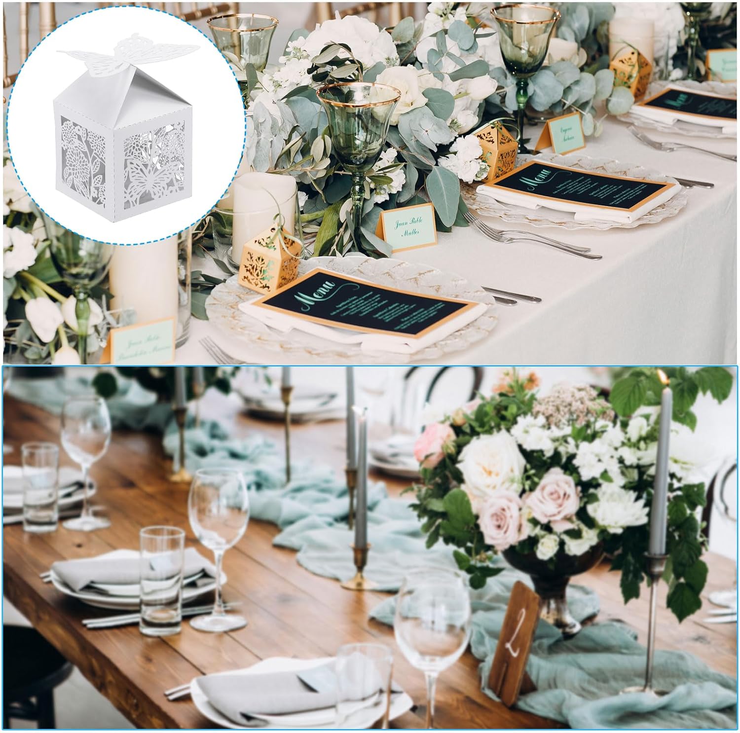 PATIKIL 2x2x31 Inch Favor Boxes 25 Pack White Gift Boxes