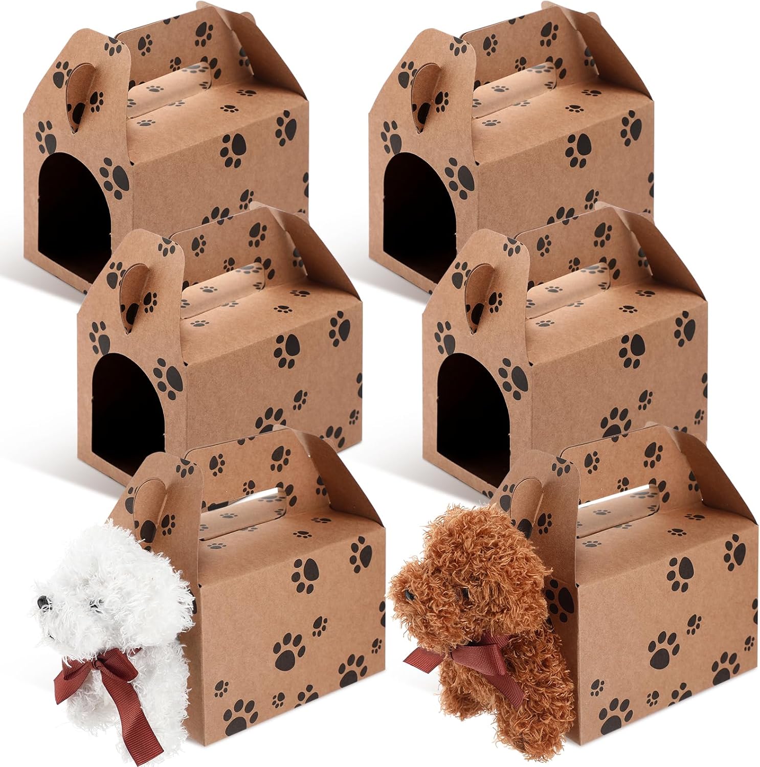 30 Pcs Paw Print Party Favor Boxes for Adoption and Weddings