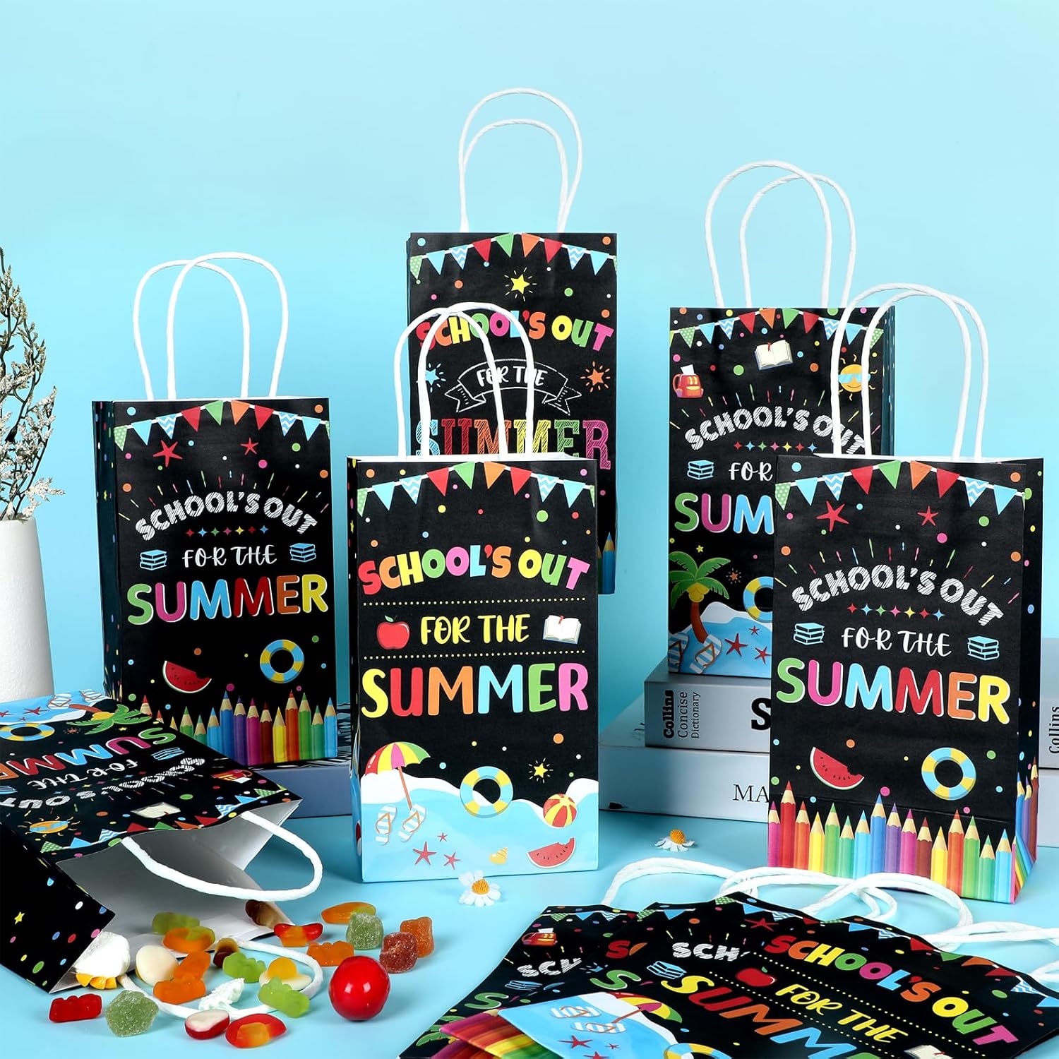 CHUNNIN 24pcs Summer Party Gift Bags for Kids