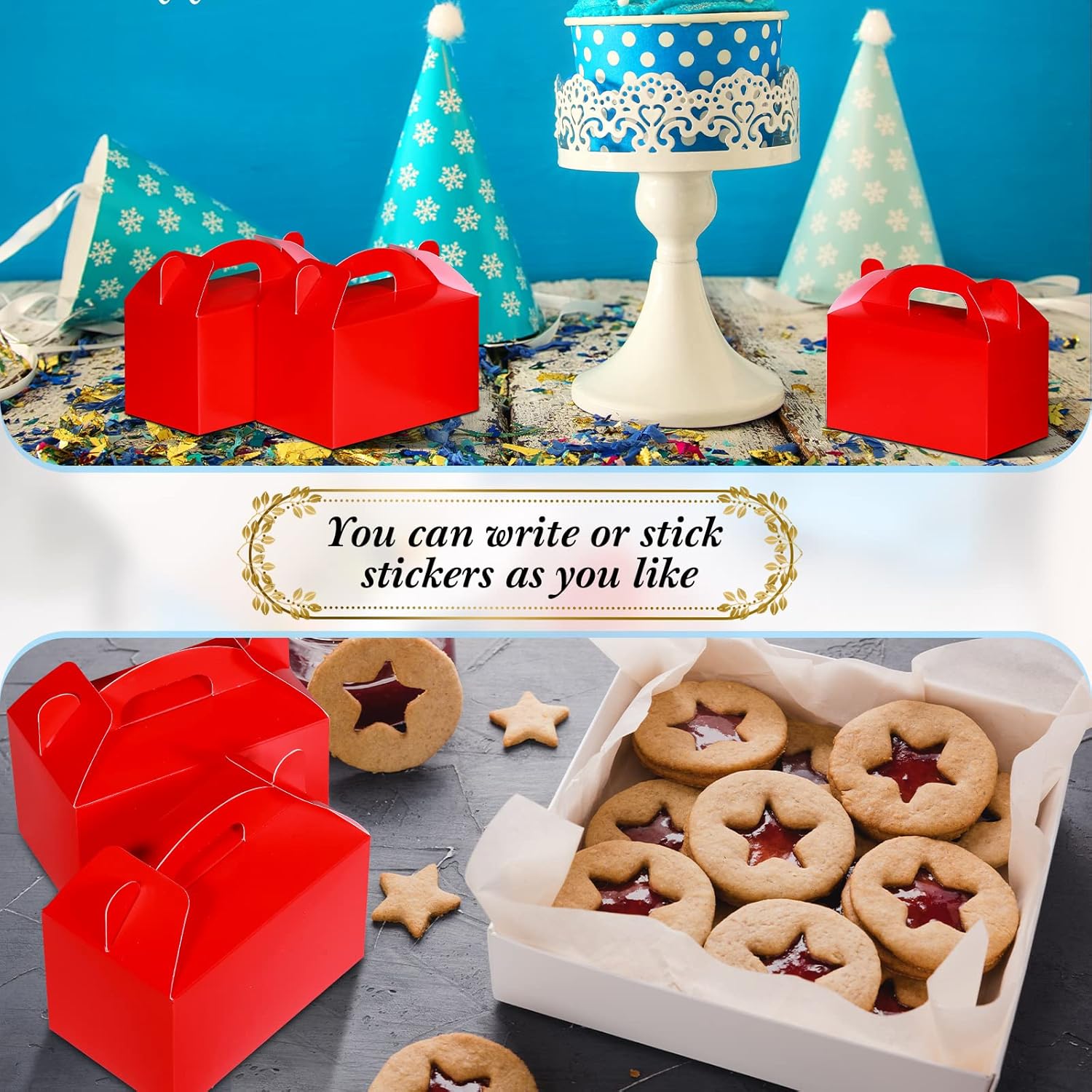 Chrisfall 36 Pcs Gable Treat Boxes for Parties
