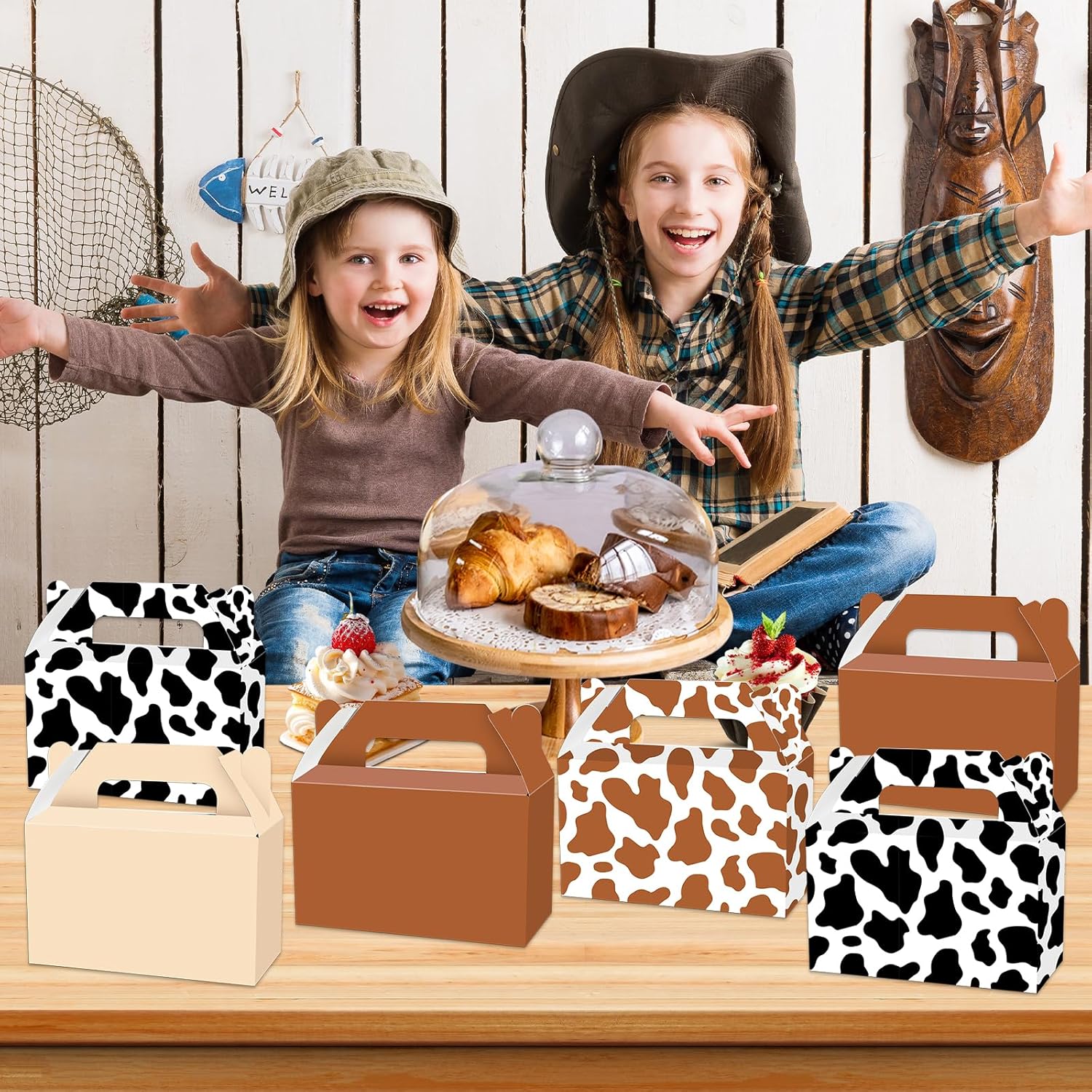 12Pcs Western Theme Candy Boxes for Parties