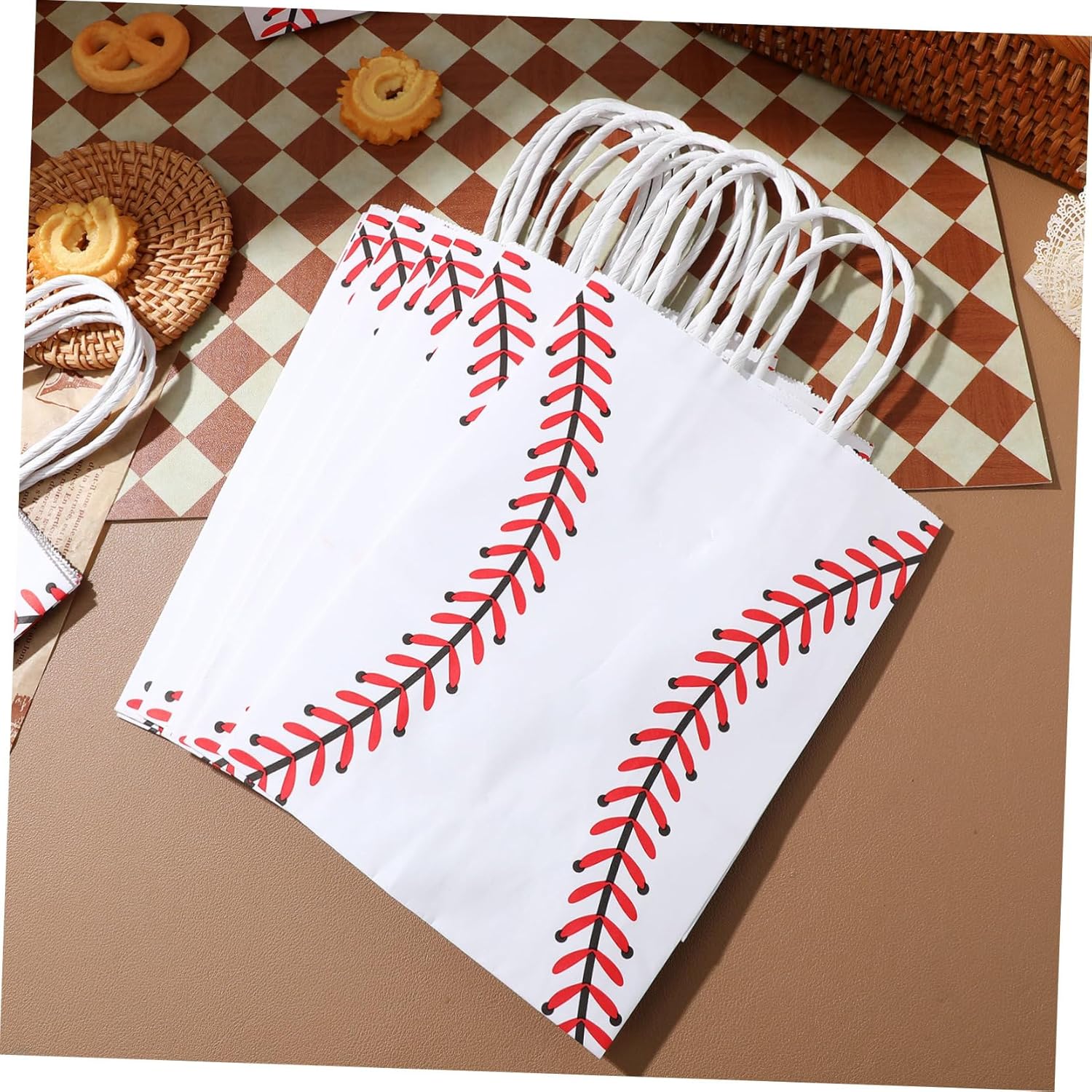 Totority 12pcs Baseball Themed Candy Bags for Party Favor