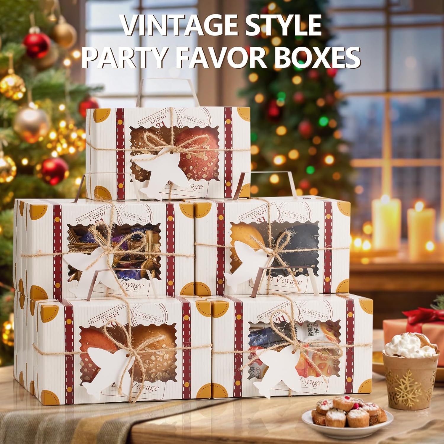 Yodyzj 20-Piece Mini Suitcase Candy Boxes with Window