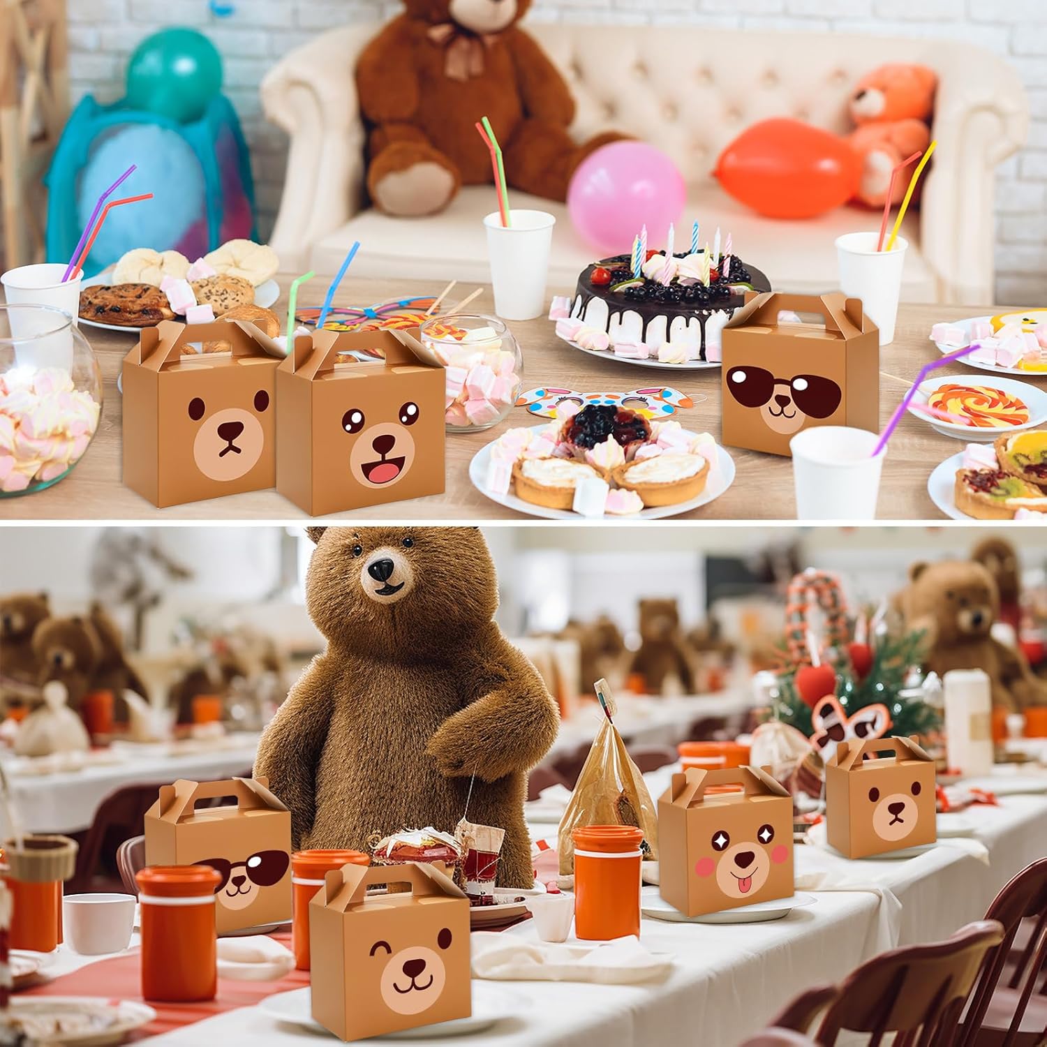 FYSUIMU 48Pcs Bear Treat Box with Handle