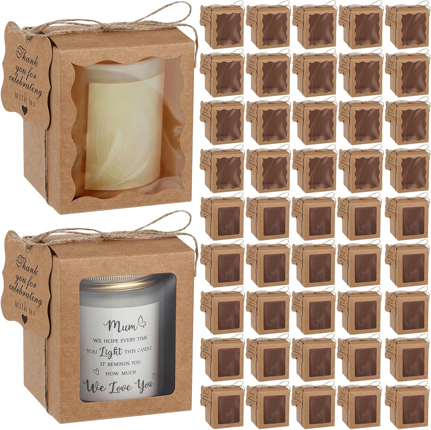 ReliThick 100 Candle Gift Boxes for Events