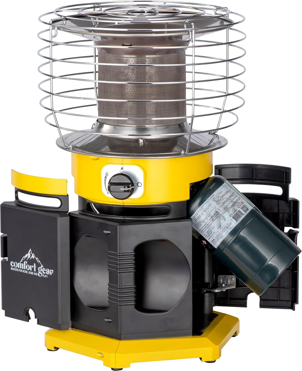 Comfort Gear 360 Degree Propane Space Heater 13500-18000 BTU Yellow Black