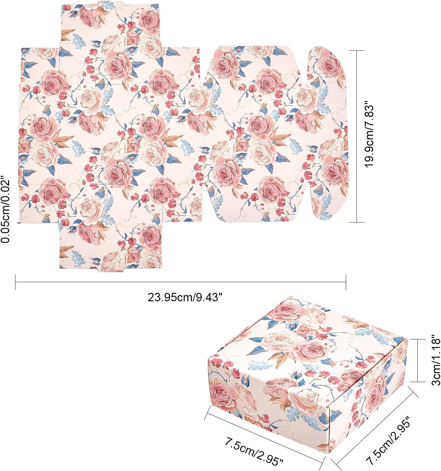 PH PandaHall 30 Pack Kraft Gift Boxes