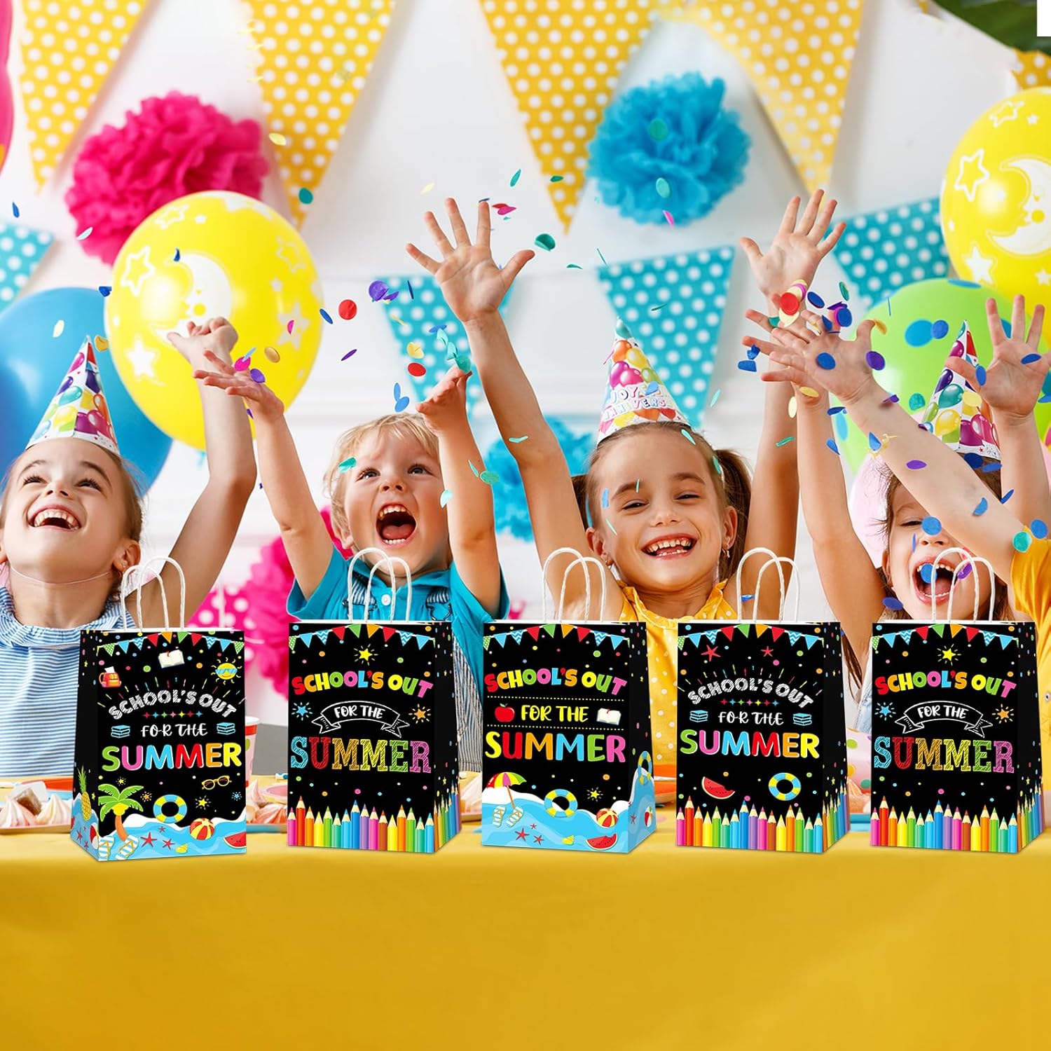 CHUNNIN 24pcs Summer Party Gift Bags for Kids