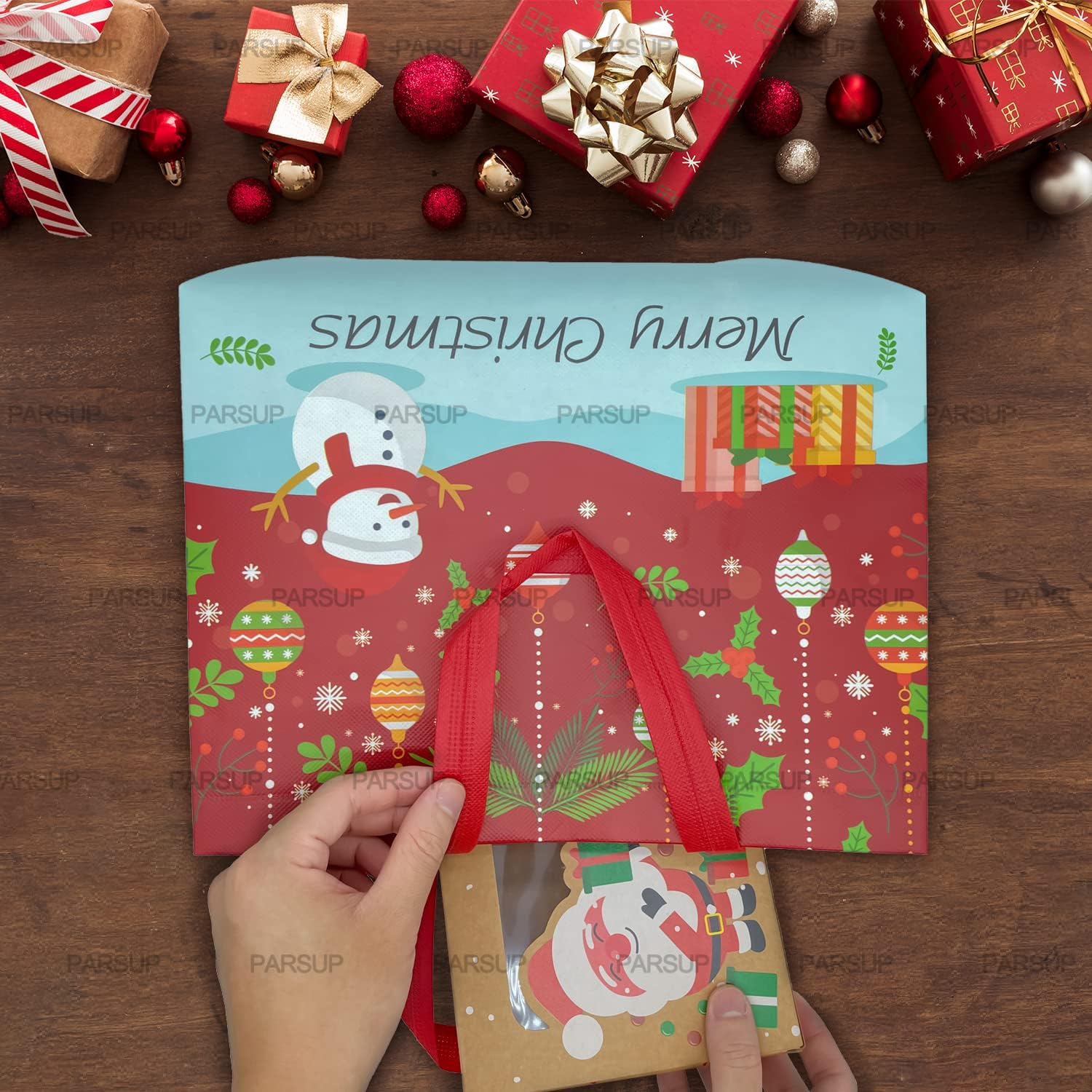 PARSUP Multifunctional Christmas Gift Bags with Handles
