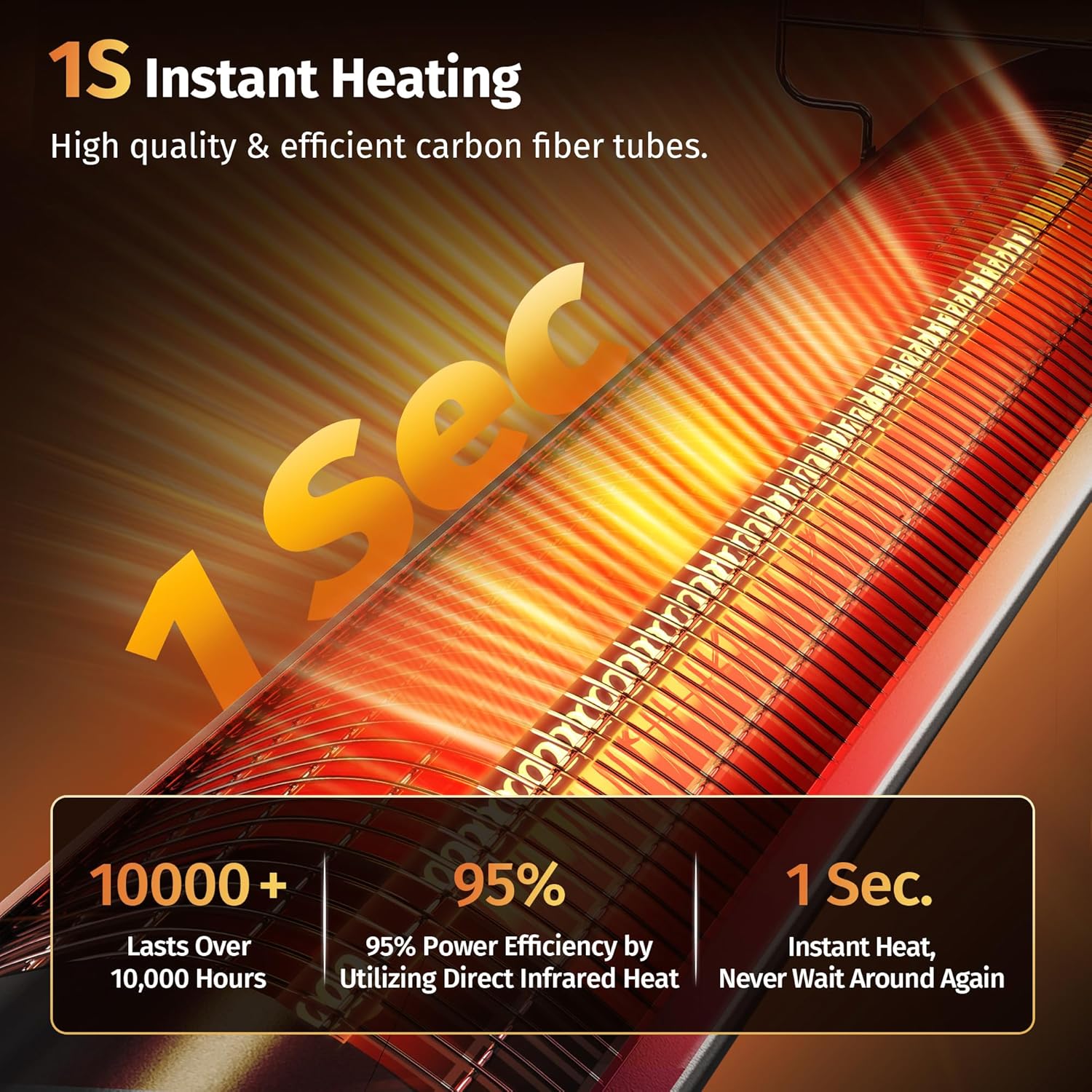 EAST OAK 1500W Portable Infrared Heater