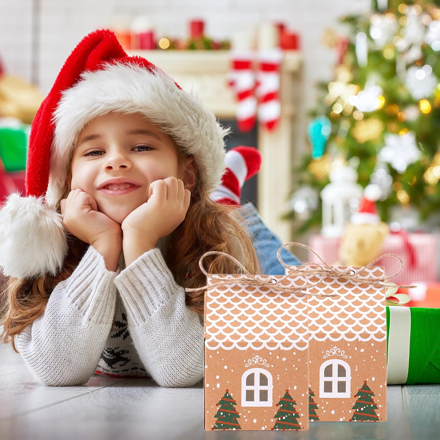 NQEUEPN 24pcs Mini Christmas Gift Boxes