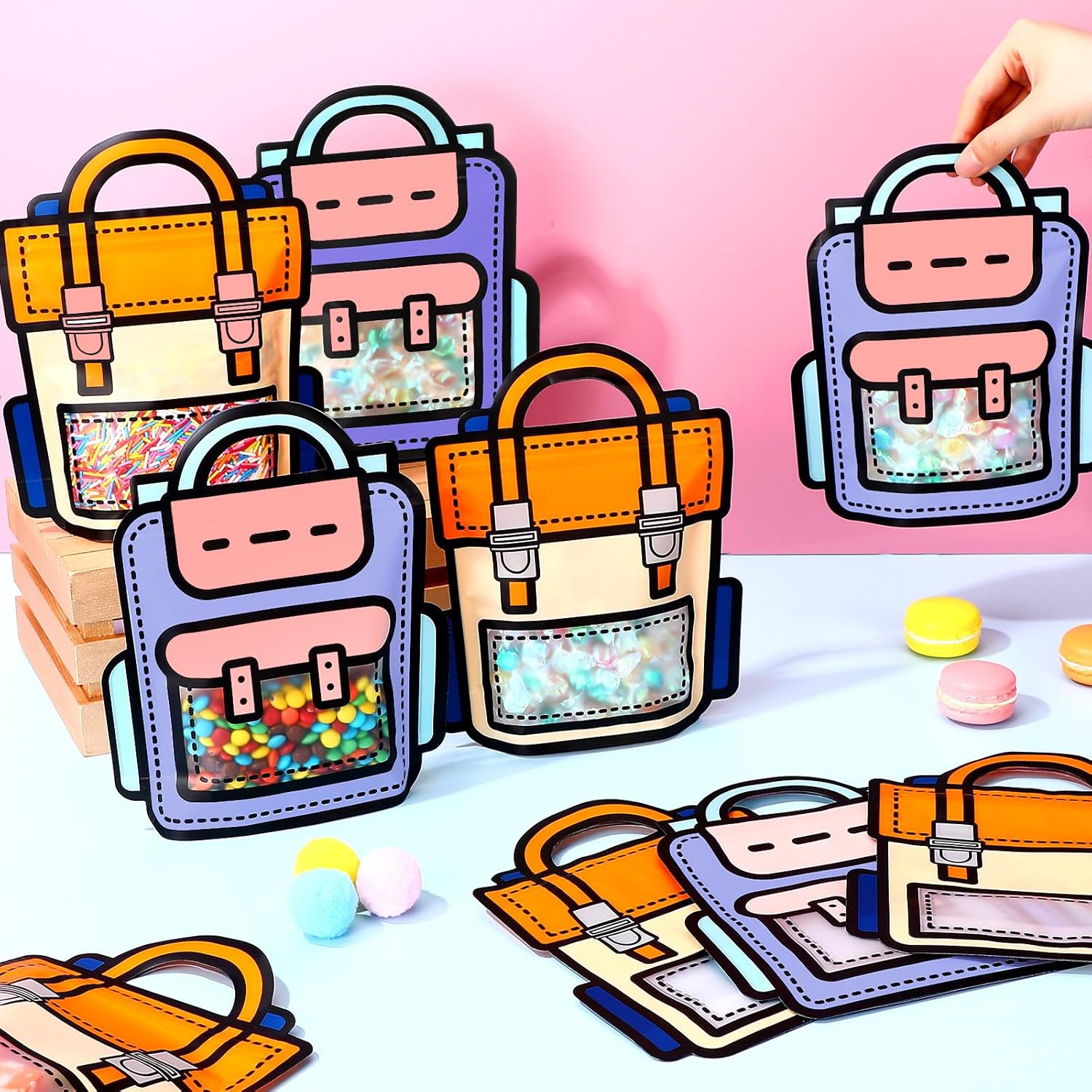Locmeo 20 Pcs Bulk Cartoon Gift Bags for Kids