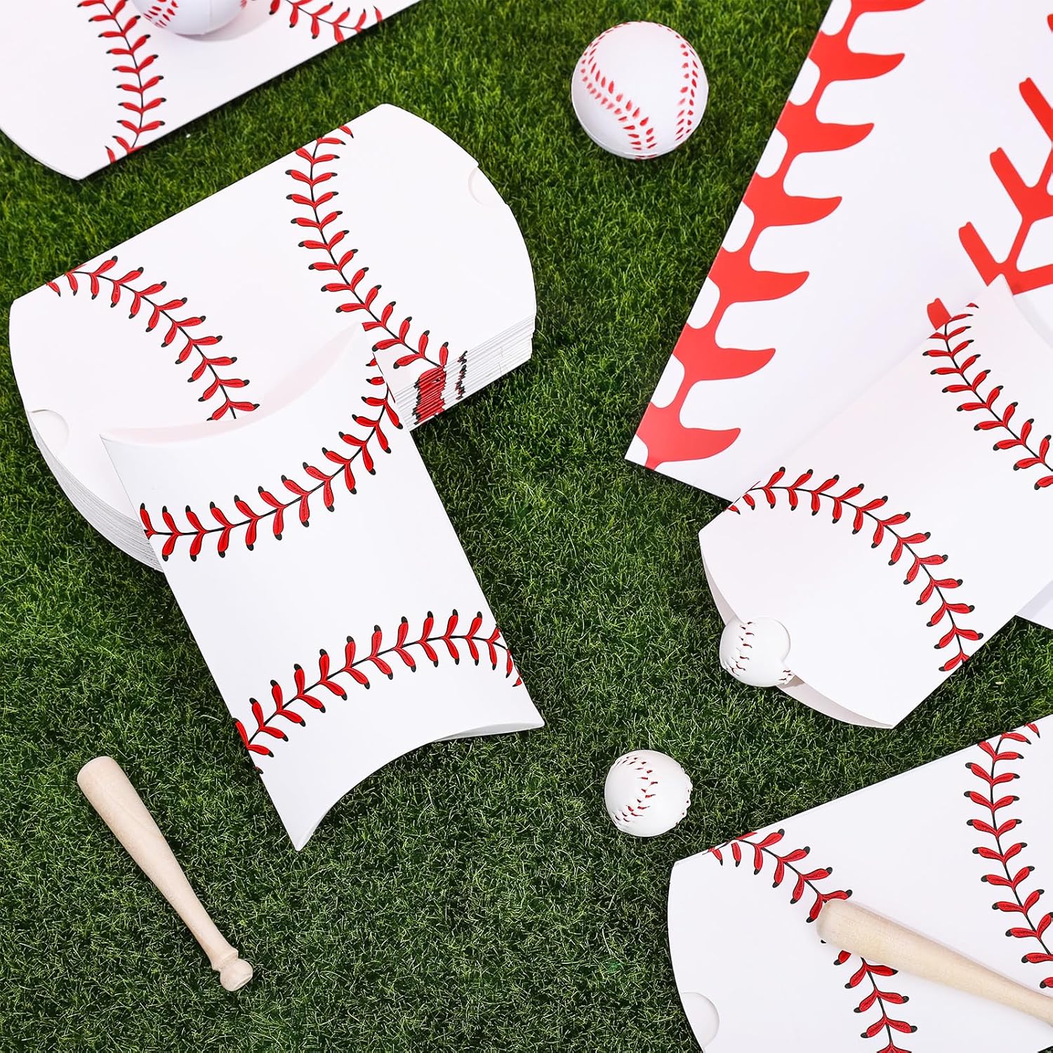 Whaline 50Pcs Baseball Theme Gift Boxes