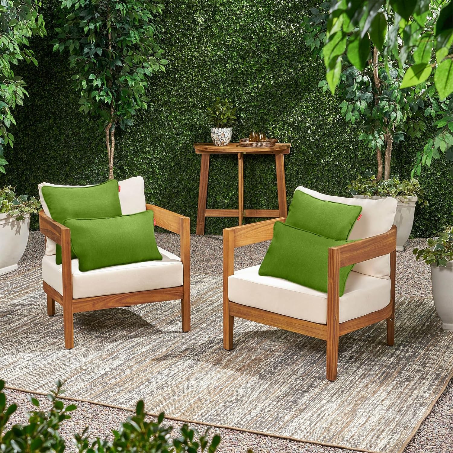 Pcinfuns 18x18 Inch Outdoor Throw Pillows 2 Pack