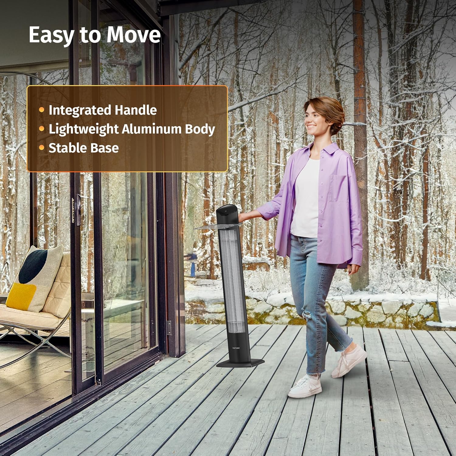 EAST OAK 1500W Portable Infrared Heater