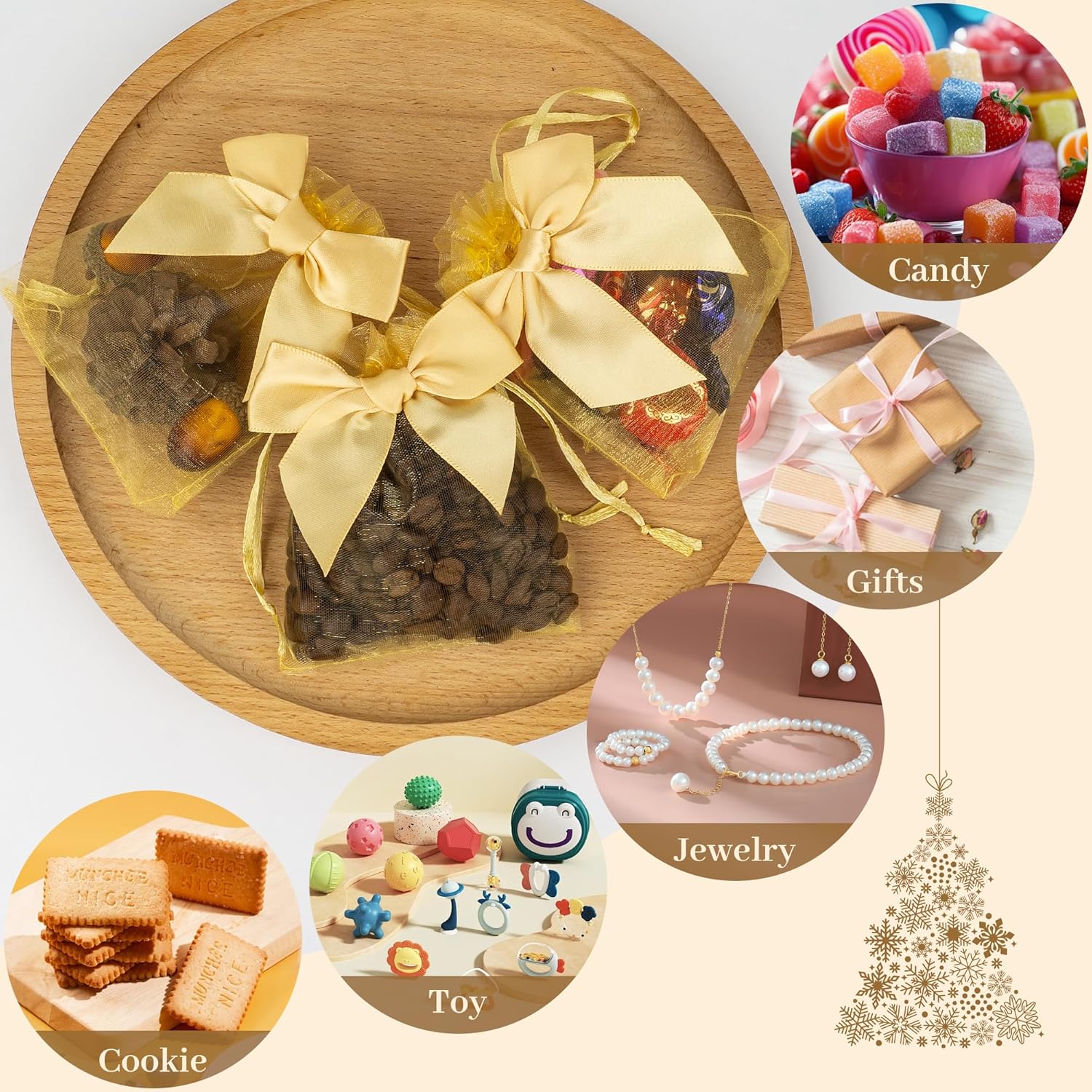 Esdallina 40 PCS 36x47 Premium Sheer Organza Gift Bags