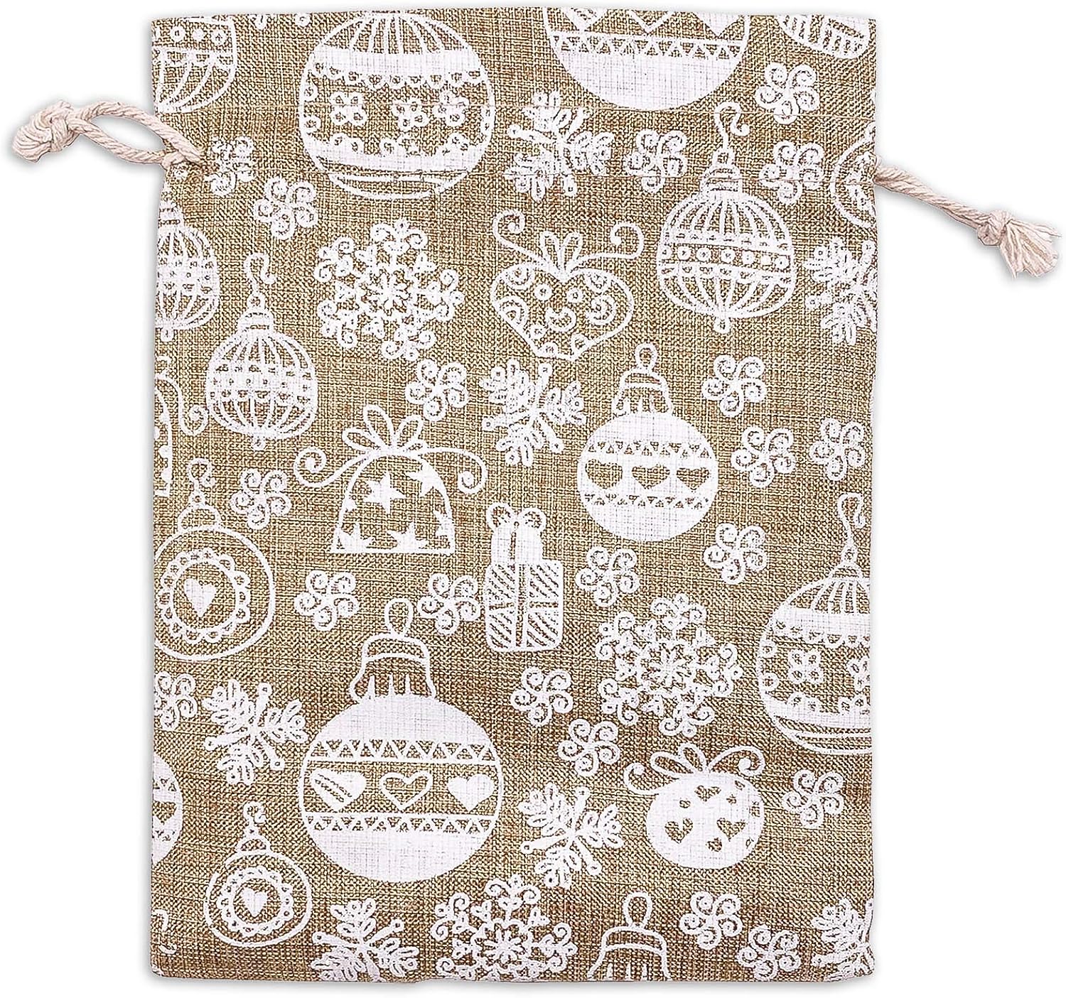 12-Pack 4x6 Reusable Jute Gift Bags with Drawstrings