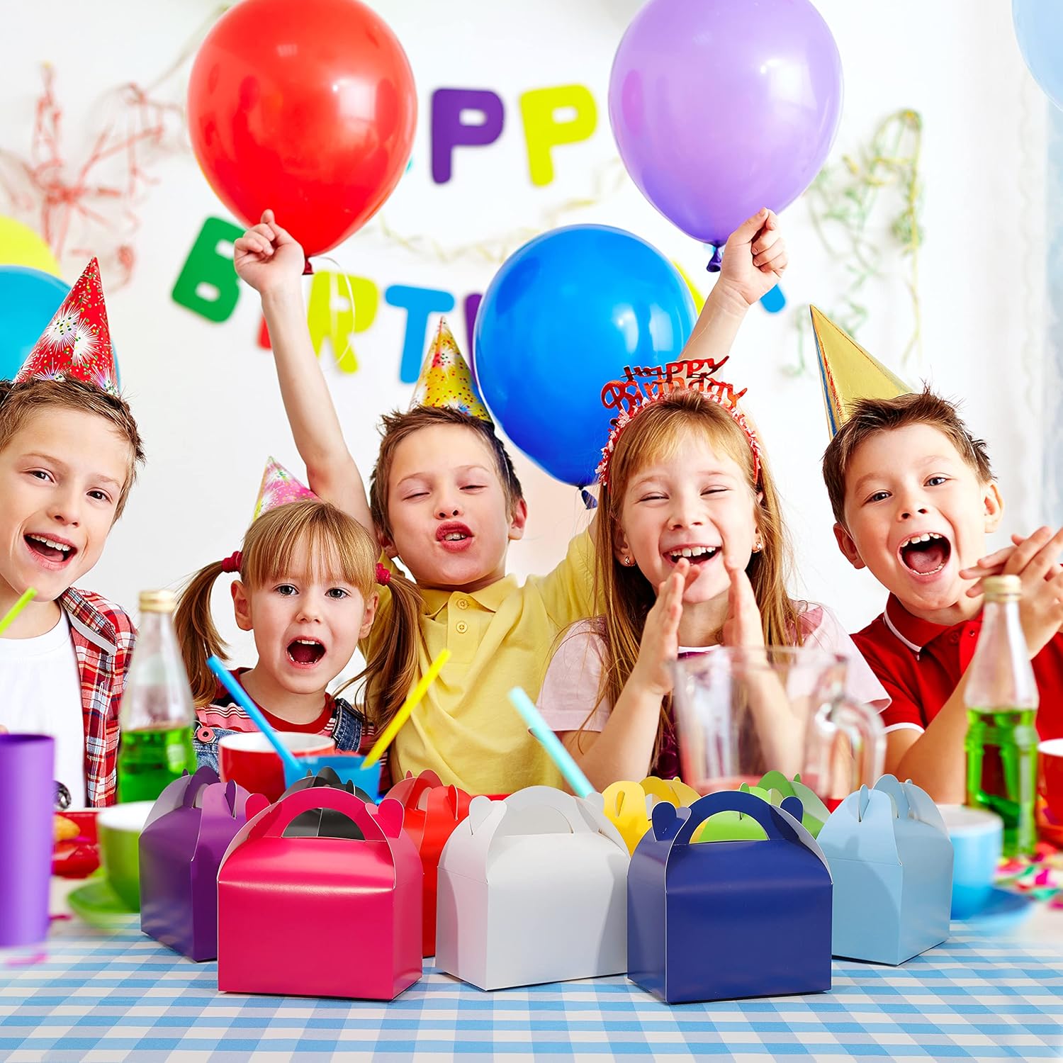 Bssay 30 Pack Treat Boxes with Handles for Parties