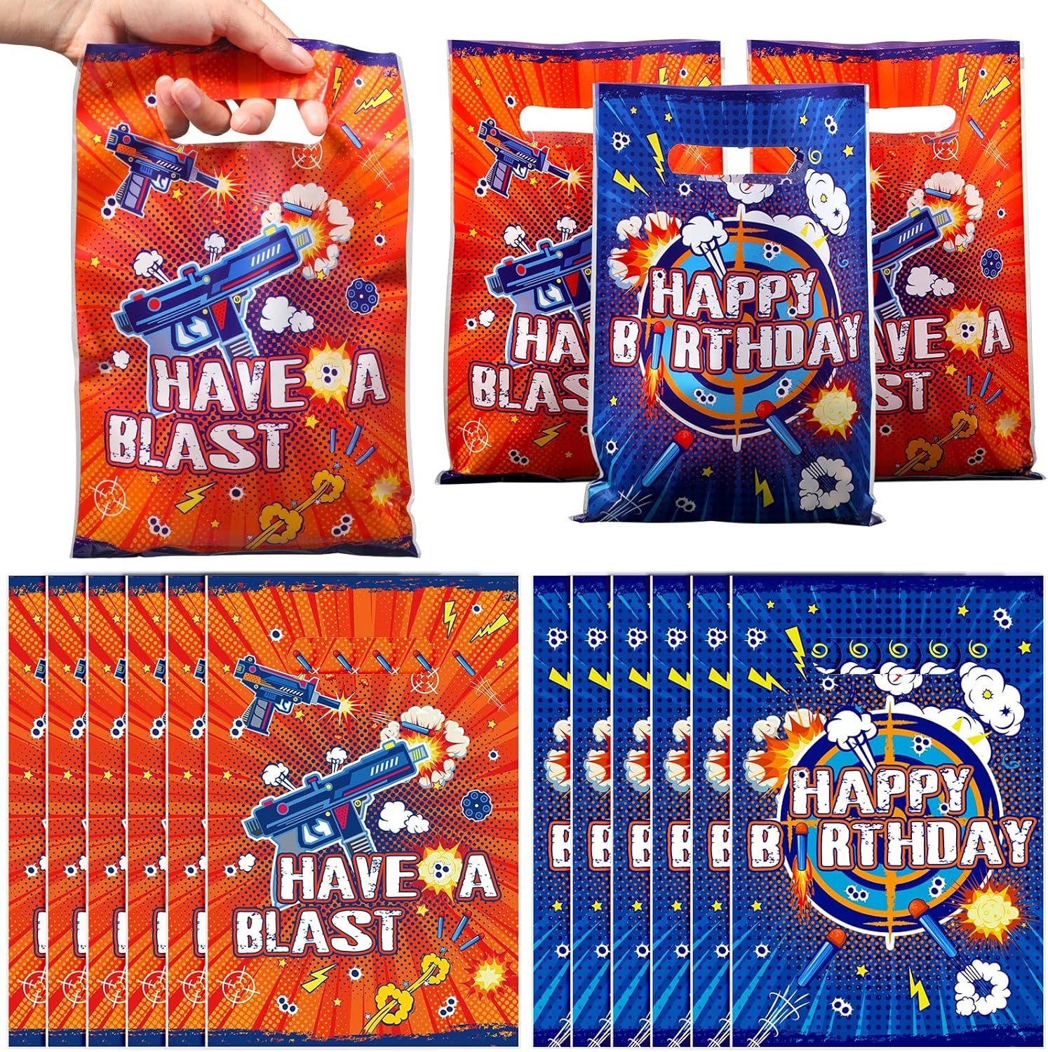 Pajean 100 Pcs Dart Battle Gift Bags for Parties