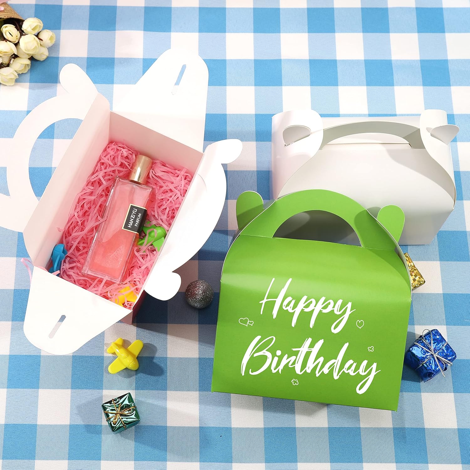 Bssay 30 Pack Treat Boxes with Handles for Parties